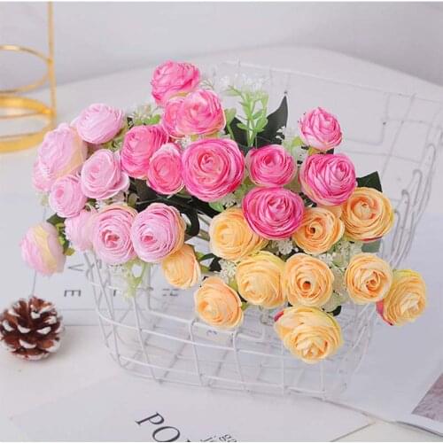 Artificial Roses Home Wedding Garden Decoration Long Branch Bouquet DIY Bridal Silk Simulation Flower Accessories
