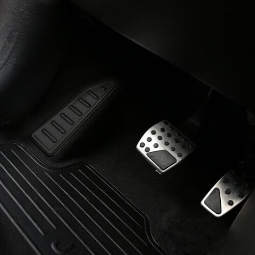 JY Aluminum alloy + rubber Automatic Accelerator Pedal Pads Cover Kit Car Styling Accessories For Jeep Compass 2017