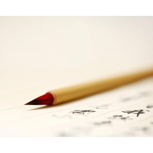 Chinese Calligraphy Pen Weasel Hair Brush Pen Small Bamboo Watercolor Painting Calligraphy Brushes Tinta China Writing Brush