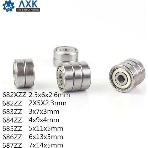682XZZ 682ZZ 683ZZ 684ZZ685ZZ 686ZZ 687ZZ ABEC-1 ABEC-5 ABEC-7 (100PCS) 2.5x6x2.6mm Miniature Ball l Bearings 618/2XZZ