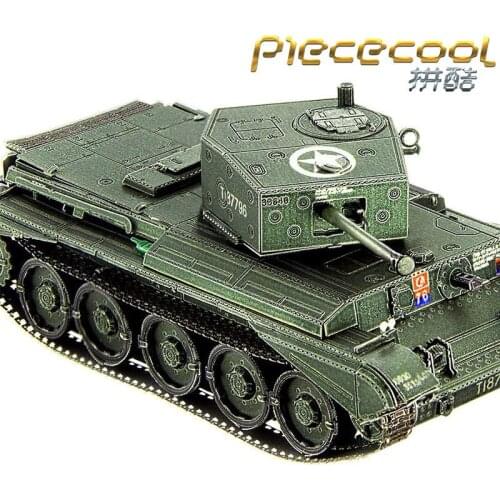 Piececool 3D Metal Puzzle CROMWELL tank Model kits DIY Laser Cut Assemble Jigsaw Toy GIFT For Children