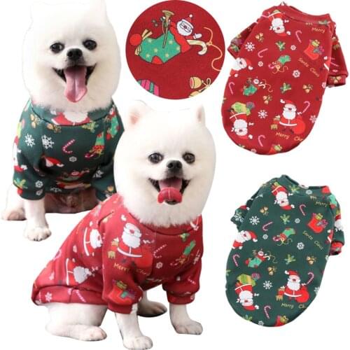 Cartoon Dog Clothes Winter French Bulldog Small Chihuahua Coat Pug Puppy Dog Hoodies Pet Clothes Christmas Dogs Clothing 2022