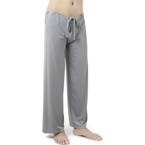 Mens Silk Satin Pajamas Pyjamas Pants Lounge Pants Sleep Bottoms Suit For The Four Seasons Lounge Soft Pants
