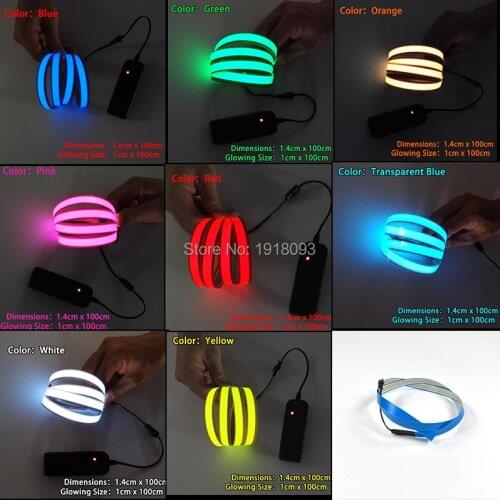 New style 1.4X100CM EL Strip EL Tape without Inverter LED Strip Light-up Car,Computer,house Decoration Party Supplies