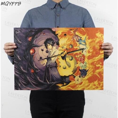 Anime Kraft Paper Poster Home Room Decoration Painting Core 50.5x35cm