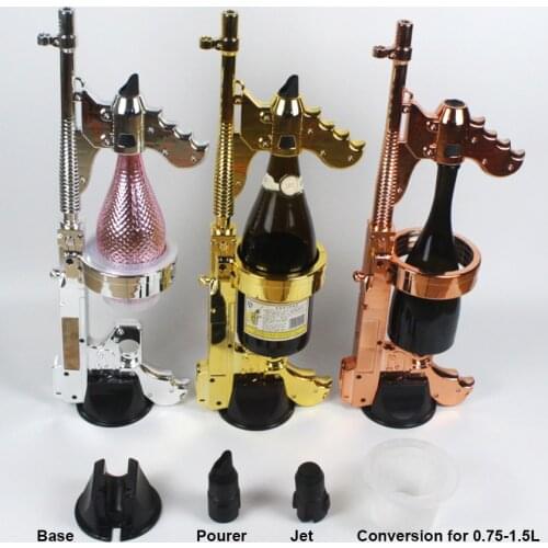 Gold, Silver or Rose Gold Colors Wine Bottle Pourer Spray Champagne Gun Shooting Machine
