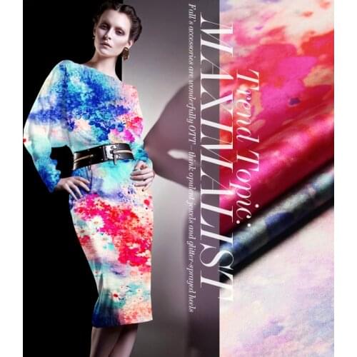 118 cm printed silk fabric for dress 19 mm silk silk stretch satin fabric digital inkjet spandex fabric wholesale silk cloth