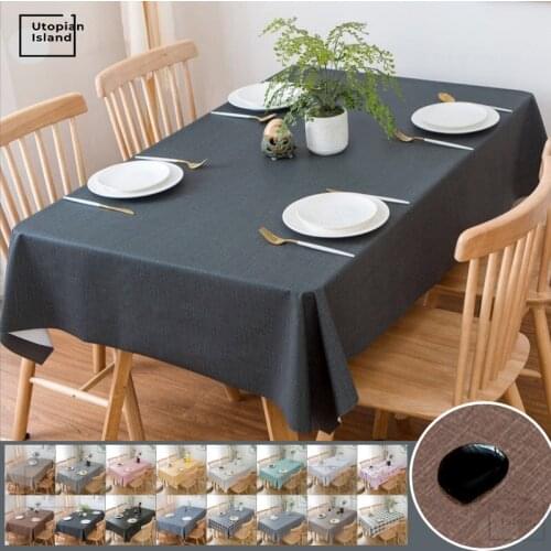 PVC Tablecloth For Table New Years Tablecloth Rectangular Table Cloth Stain Tablecloth Waterproof Table For Kitchen