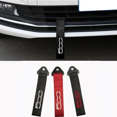 Stylish Nylon Tow Rope Car Decoration Rope Racing Universal Tow Eye Strap for Fiat 500