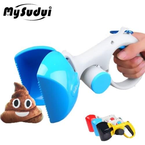 MySudui Pet Pooper Scooper With Bag Attached Long Handle Portable Pick Up Dog Shit Picker Outdoor Dog Supplies Perros Productos