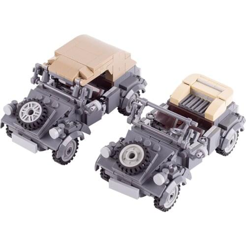 Military WW2 Car Jeeps Heavy Machine Building Blocks Vehicle Weapon Germany Army Part Figures Accessories Bricks DIY Kids Toys