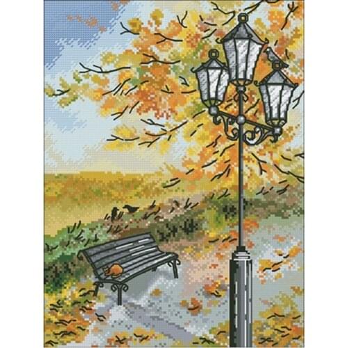 Golden autumn patterns counted 11CT 14CT 18CT DIY Cross Stitch Sets Chinese Cross-stitch Kits Embroidery Needlework