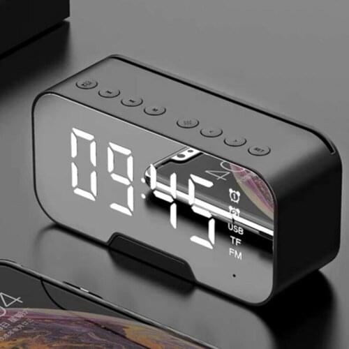 1 Pcs Multifunction BT Alarm Clock LED Mirror Digital Alarm Clock BT Speaker With Radio LED Mirror Digital Alarm Clock
