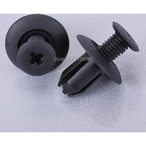 100 Pcs Black Plastic Rivet Car Body Door Trim Panel Retainer Clip B092-51-833 For Mazda CX-5 6 For Hyundai Sonata Tucson