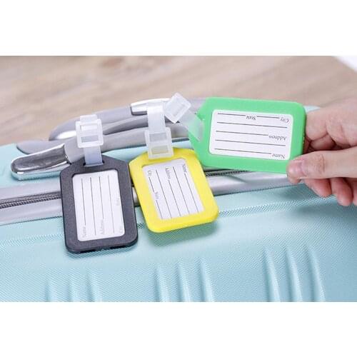 100PCS/Lot Luggage Tag Travel Accessories Suitcase ID Address Holder Baggage Boarding Tags Portable Label High Quality 2020 New