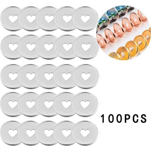 100PCS Plastic Binding Discs Discbound Expansion Discs Heart Binder Rings Mushroom Hole Loose Leaf Ring DIY Notebooks Planners