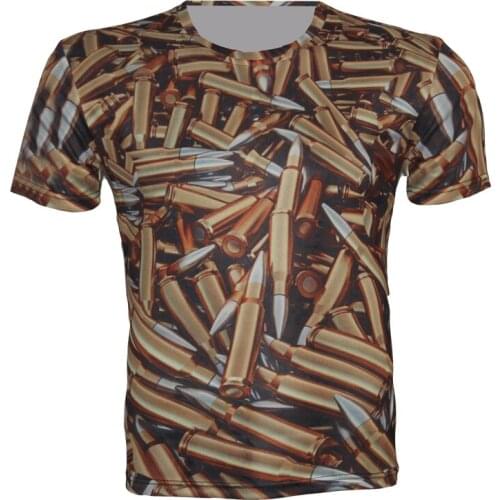 4-20 Years Old 2019 Summer Children 3D T Shirt Boy Girl Gold Bullet Gun T-Shirt Animal Galaxy Print Brand Casual Crewneck Tops