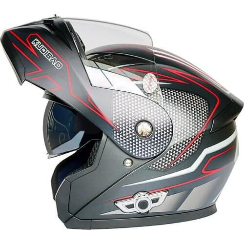 2021 Flip-Up Motorcycle Helmet Double Anti-Fog Visors Bluetooth Headset Built-In Detachable Liner MSFH818K5 DOT Approved