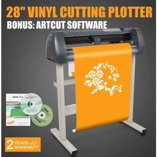 28" Vinyl Cutter Sign Cutting Plotter W/Artcut Software Design/Cut