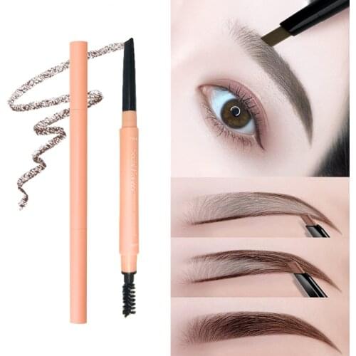 4 Colour Eye Make Up Waterproof Eyebrow pencil Easy to use eyebrow pencil wholesale Double-sided use eyebrow Pencil Makeup