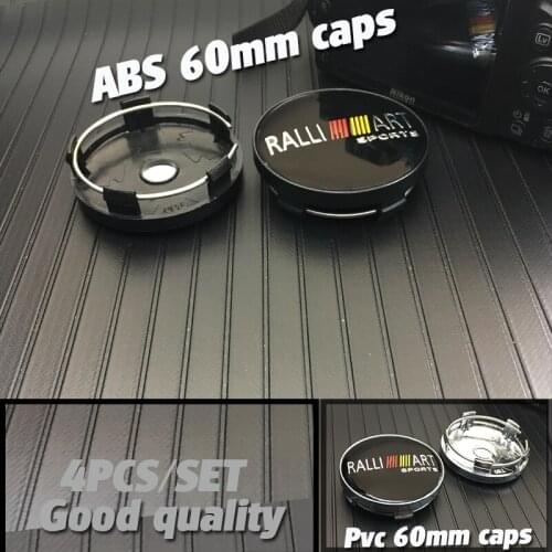 4PCS RALLI ART Sports Car Steering Tire Wheel Center Car Sticker Hub Cap Badge Decals Symbol for Lancer Asx Outlander