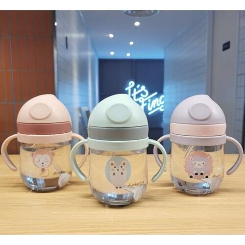 6 Colors Baby Feeding Bottle Anti Colic Air Vent Wide Neck Nursing Cup for Infant BPA Free 250/300ml with Gravity Ball Baby Cup