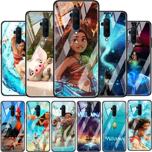 Moana Art Disney Tempered Glass Cover For OnePlus Z 7 8 9 7T 8T 9R Nord 5G Pro Silicone Phone Case Coque