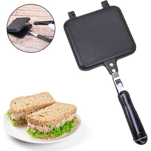 Double Side Grill Fry Pan Cookware Stainless Steel Double Face Pan Steak Fry Pan Kitchen Accessories Cooking Tool Wok Sartenes