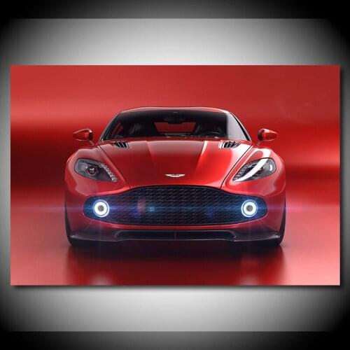Canvas Paintings Sport Car Astons Martin Zagato Red Vehicle Modern Wall Art Picture Posters HD Print for Living Room Decor