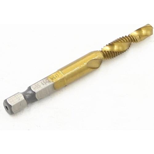 Tap Hex Shank HSS 6542 Screw Spiral Point Thread Metric Plug Drill Bits M6 Combination power tools DIY