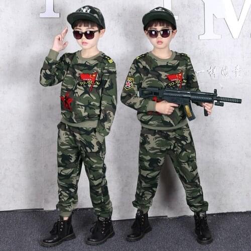 Spring Autumn Kids Clothes Set For Boy Children Clothing Sets Camouflage Baby Boys Sport Suit Teenager Costume 4 6 8 10 12 Years