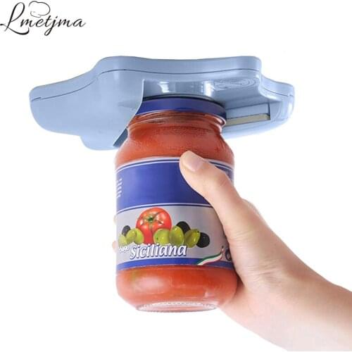 LMETJMA Creative Can Opener Under the Cabinet Self-adhesive Jar Bottle Opener Top Lid Remover Helps Tired or Wet Hands KC0809-5