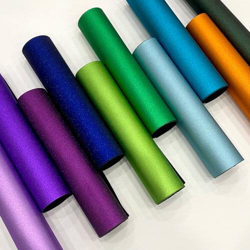 Dark Solid Color Plain Design Shiny PU Synthetic Leather Fabric Sheet for Making Shoe/Bag/Handbag/DIY Accessories