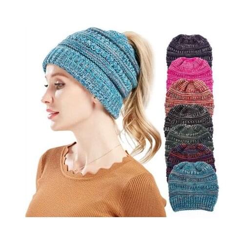 Hot Fahion Winter Knitted Sports Hat Women Knit Sports Cap Women GirlS HatKnitted Beanies Hat Thick Sports Running Beanies