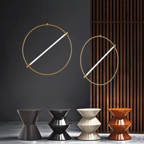 Minimalist restaurant chandelier bar bed bedside Nordic lamps light luxury girl creative circle art decorative chandelier