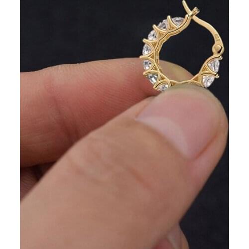 Fashion New Trend Earrings French Creative Full Zircon Earrings U-shaped Gift Jewelry Earrings