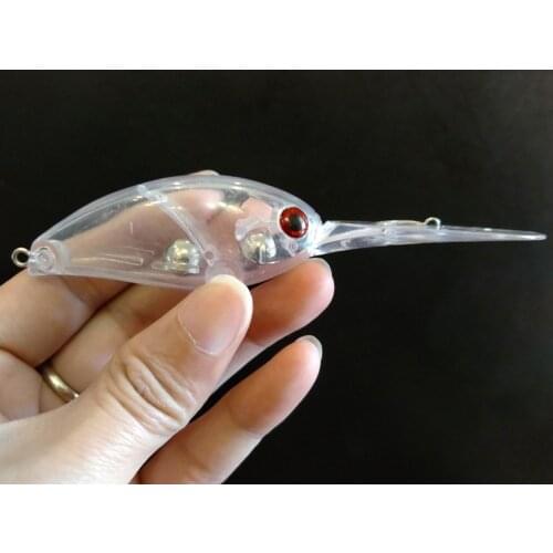 GYFISHING 15 Pcs Unpainted Fishing Deep Diving Blank Lures Crankbaits Hard Baits