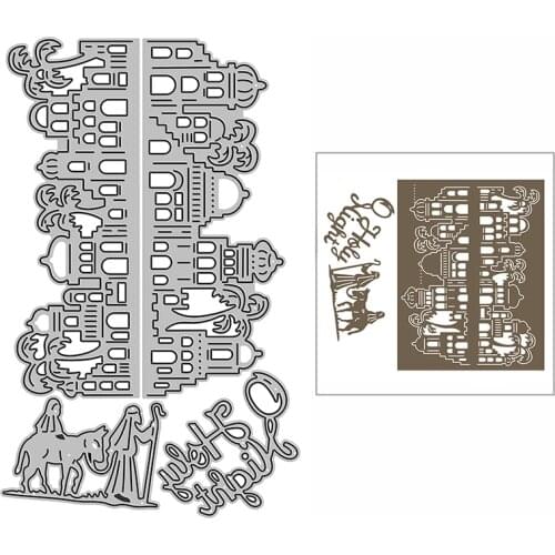 New Holy Night Dome Building Craft Embossing Mold 2021 Metal Cutting Dies for DIY Decor Scrapbooking Album Card Making No Stamps