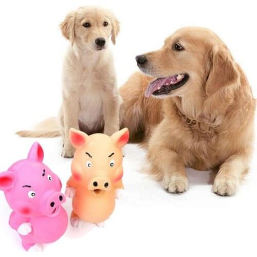 Rubber Screaming Pig Pet Dog Chew Toys Cute Pets Strong Grunts Squeaky Dog Puppy Molar Teeth Bite Vocal Toy Pet Products