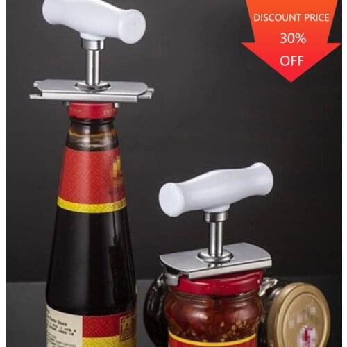 Manual Can Bottle Opener Adjustable Non-Slip And Labor-Saving Threaded Beer Opener Kitchen Bar Stainless Steel Useful Tool