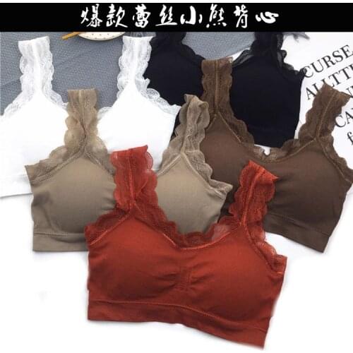 3D Sexy lace Lingerie Seamless Sport Bra Backless Strapless Top Bra Push Up Bralette Brassiere Women Underwear vest wrapped girl