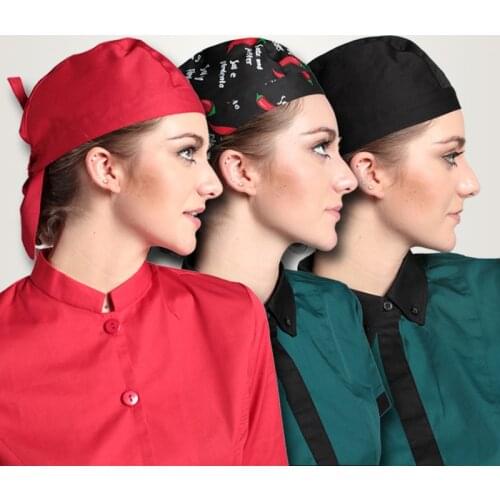 Chef Hat hotel kitchen restaurant cap high quality waiters Ribbon Hats for man and woman adjust funky chief hat free shipping