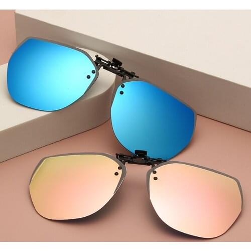 Polarized Flip Up Clip On Sunglasses Men Driving Glasses Photochromic Sunglasses Vintage Night Vision Fishing Goggles Mirror Len