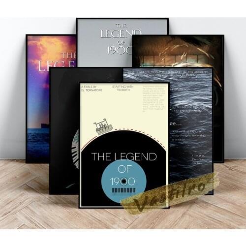 The Legend Of 1900 Movie Poster, Abstract Art Prints, Film Character Wall Painting, Sea Piano Wall Art, Living Room Wall Decor