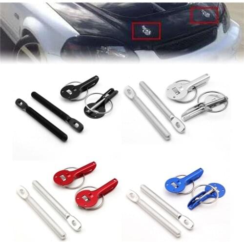 1 Set Universal Down Hood Lock Pins Aluminum Alloy Bonnet Kit With Multicolors Selection Car Accessories For ALL Racing Speed