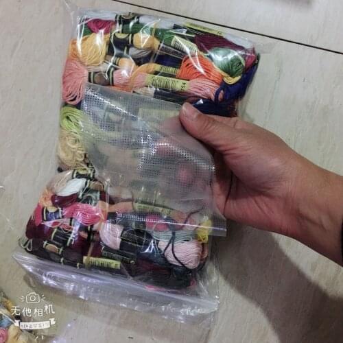 Choose CXC Threads Number Total 100 Skeins Thread +your colors Embroidery Cross Stitch Floss +20*10CM water soluble canvas Gift