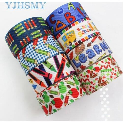 YJHSMY H-17522-767,10 yards,22 mm Cartoon Ribbon Thermal transfer Printed grosgrain Wedding DIY Accessories materials gift wrap