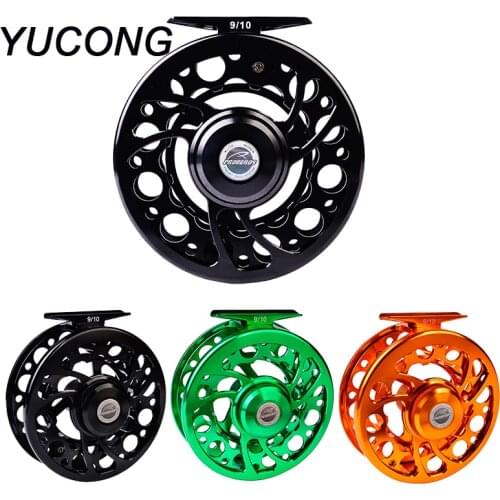 YUCONG Fly Fishing Reel 5/7 7/9 9/10 WT Fly Fishing Wheel 3+1BB Aluminum Fly Reel CNC Machine Left&Right Handle Changeable Reel