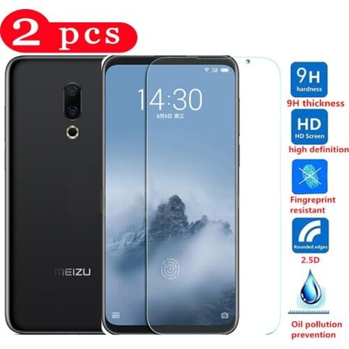 2Pcs smartphone for meizu 16xs 16s pro 15 lite tempered glass for meizu 16 16x 16th plus protective film phone screen protector