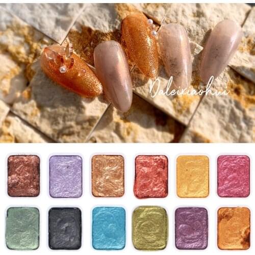 1 Pcs Nail Art Pigment Glitter Solid Paint Watercolor Smudge Blooming Gradient Nail Gel Polish DIY Drawing Manicure Decoration